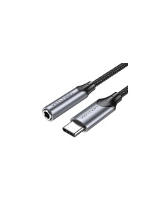 Vention Adaptador Audio BGMHA/ Jack 3.5 Hembra - USB Tipo-C Macho/ 10cm/ Gris