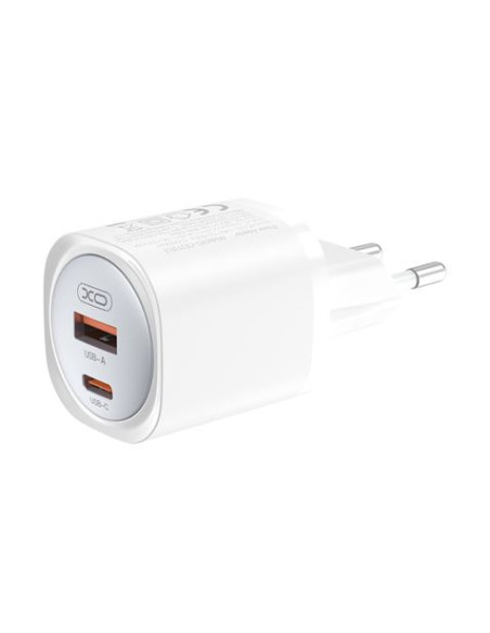 CARGADOR DE CORRIENTE CE21 30W X USB C, USB A BLANCO XO