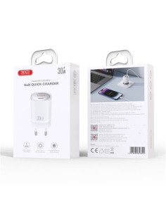 CARGADOR DE CORRIENTE CE21 30W X USB C, USB A BLANCO XO 2