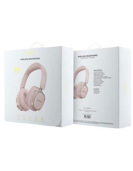 GUESS AURICULAR BLUETOOTH ENC RECTANGLE ROSA/DORADO