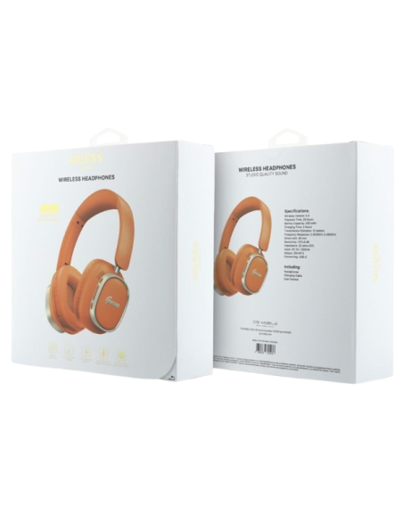 GUESS AURICULAR BLUETOOTH ENC RECTANGLE NARANJA/DORADO
