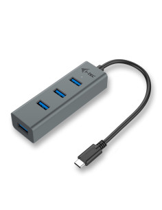 Hub i-tec metal usb tipo-c 4puertos usb 3.2 gen 1 gris C31HUBMETAL403