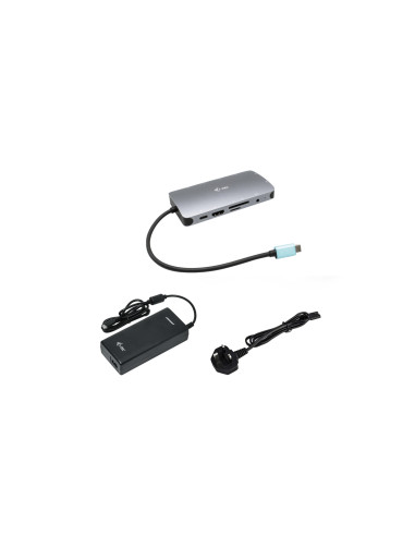 i-tec USB-C Metal Nano Dock HDMI/VGA with LAN + Charger 112W