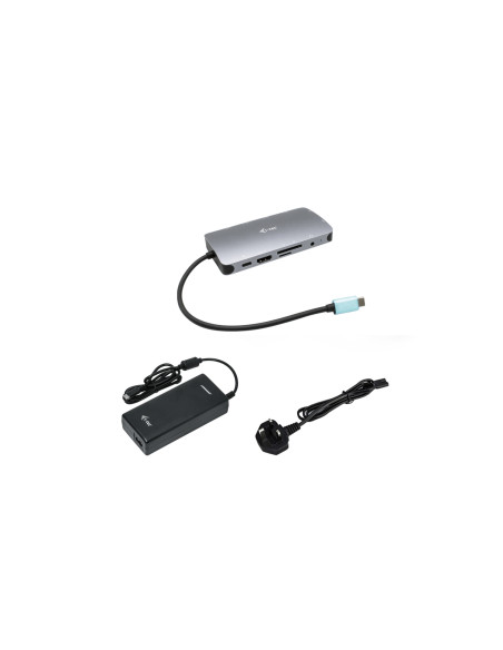 i-tec USB-C Metal Nano Dock HDMI/VGA with LAN + Charger 112W