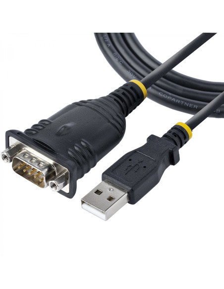 StarTech.com Cable de 1m USB a Serie, Conversor DB9 Macho RS232 a
