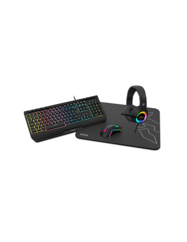 Krom Kenya teclado Ratón incluido USB Negro