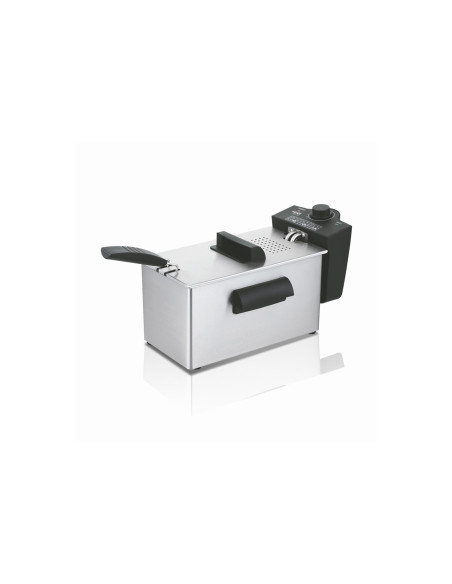 Haeger DF-3ES.017A freidora 3 L 2000 W Negro, Acero satinado
