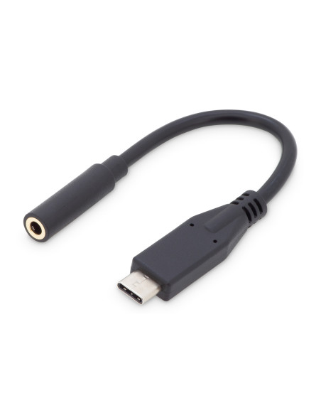 Digitus Adaptador / convertidor de audio USB Tipo-C, Tipo-C/St a jack de 3,5 mm/Bu