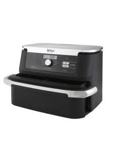 Ninja AF500EU freidora Doble 10,4 L Independiente 2470 W Freidora de aire caliente Negro, Acero inoxidable