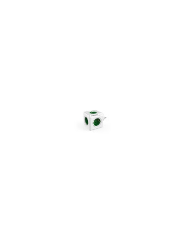 Allocacoc PowerCube Original base múltiple 5 salidas AC Interior Verde, Blanco