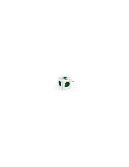 Allocacoc PowerCube Original base múltiple 5 salidas AC Interior Verde, Blanco