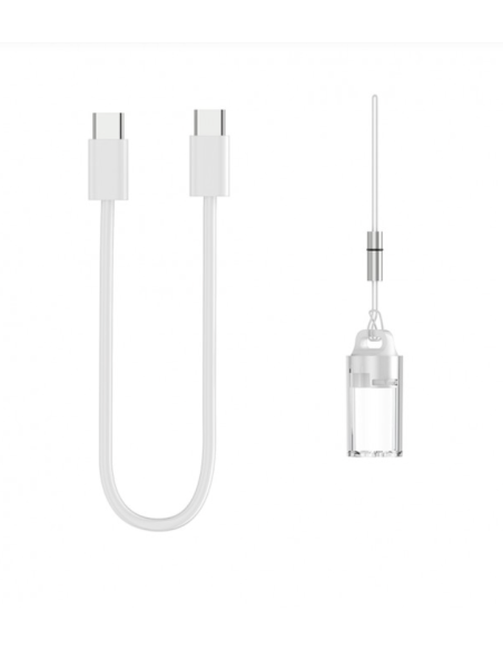 Batería Externa de Carga Rápida 20000mAh 22.5W PD+QC3.0 Con Pantalla Digital Y Cable Incorporado USB-C Plata