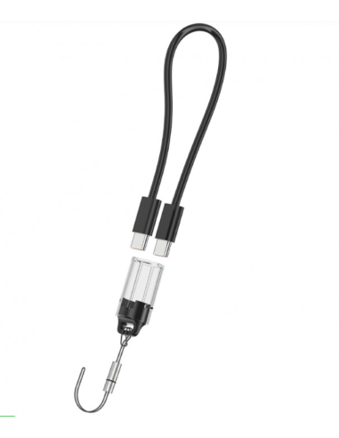 Batería Externa de Carga Rápida 20000mAh 22.5W PD+QC3.0 Con Pantalla Digital Y Cable Incorporado USB-C Gris Ocuro