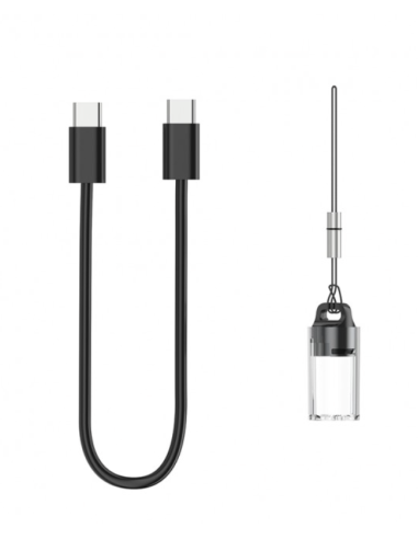 Batería Externa de Carga Rápida 20000mAh 22.5W PD+QC3.0 Con Pantalla Digital Y Cable Incorporado USB-C Gris Ocuro