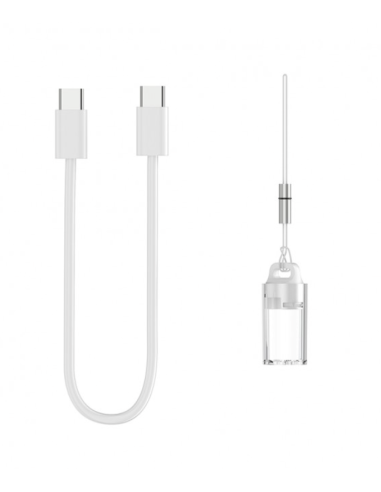 Batería Externa de Carga Rápida 10000mAh 22.5W PD+QC3.0 Con Pantalla Digital Y Cable Incorporado USB-C Plata