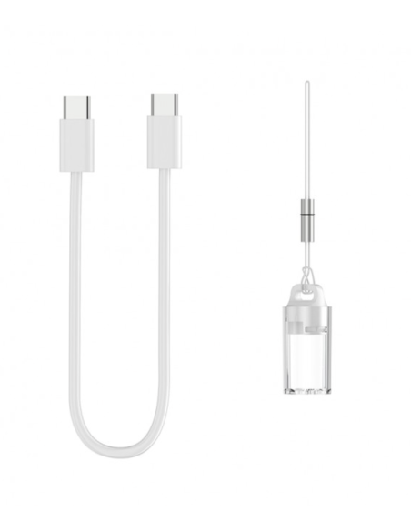 Batería Externa de Carga Rápida 10000mAh 22.5W PD+QC3.0 Con Pantalla Digital Y Cable Incorporado USB-C Plata