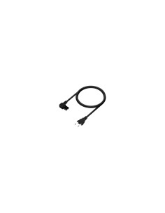 AISENS Cable Alimentación Acodado Forma 8, CEE7/16/M-C7/H, Negro, 3.0M 2