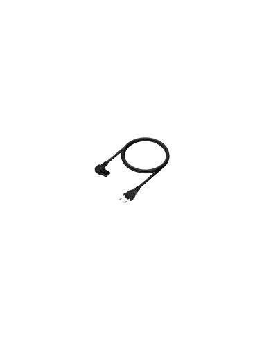 AISENS Cable Alimentación Acodado Forma 8, CEE7/16/M-C7/H, Negro, 3.0M