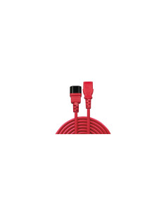 Lindy 30477 cable de transmisión Negro, Rojo 1 m C14 acoplador C13 2