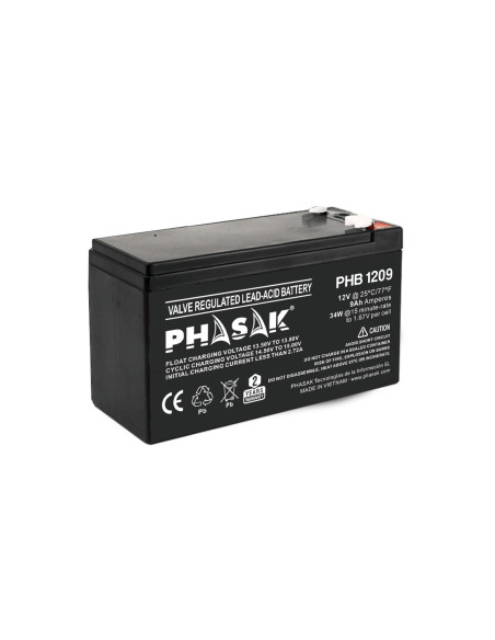 Phasak PHB 1209 baterÍ­a para sistema ups Sealed Lead Acid (VRLA) 12 V 9 Ah