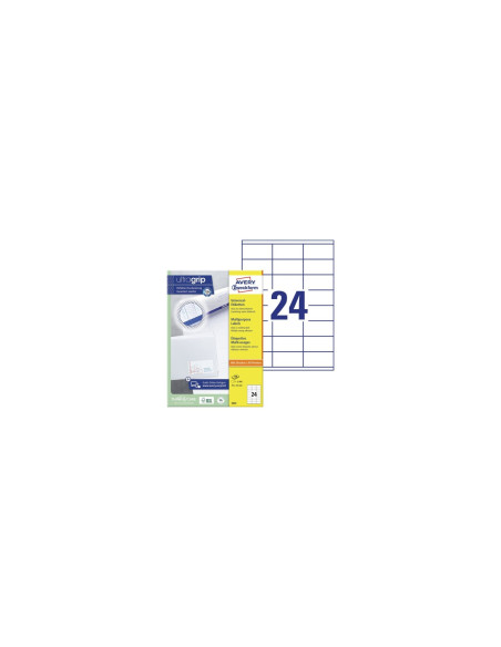 Avery 3422 etiqueta autoadhesiva Rectángulo Permanente Blanco 2400 pieza(s)