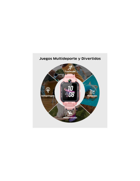 Imoo Z7 4G GPS 44mm Pantalla Dual Rosa Resistencia Agua IPX8 Videollamada Chat Familiar