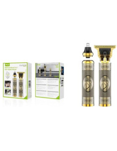 KIT CORTAPELO Y NARICERO METAL GL69634 RECARGABLE GREEN LYCA
