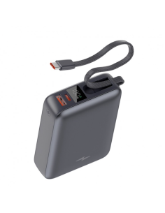 Powerbank Batería Externa 20000mAh 45W PD+QC3.0 con Display y Cable Incorporado USB-C Negro 2