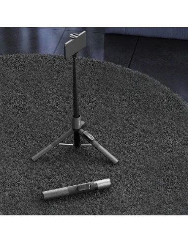 Trípode y Selfie Stick Profesional Lenyes - Extensión 160cm - Zapata Fría (Cold Boot) - Control Bluetooth Remoto