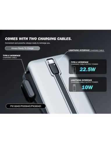 Powerbank Batería Externa de 30000mAh - Carga Ultra Rápida 22.5W y Pantalla Dinámica