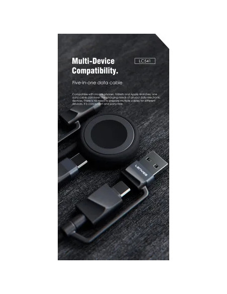 Cable Multi-Carga 60W 4 en 2 Universal Carga Magnética para Apple Watch Nylon Trenzado