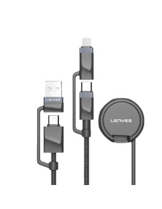 Cable Multi-Carga 60W 4 en 2 Universal Carga Magnética para Apple Watch Nylon Trenzado