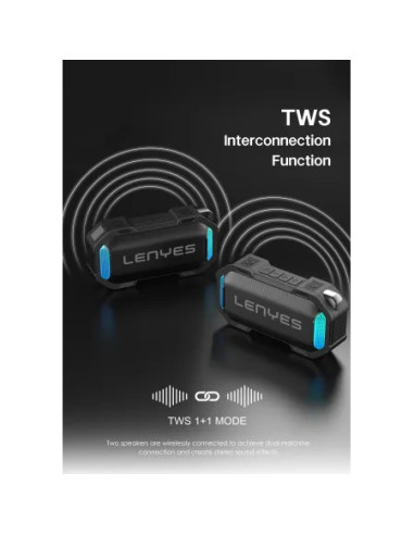 Altavoz Bluetooth V5.3 12W Sumergible IPX7 Trasera Magnética y Clip de Transporte