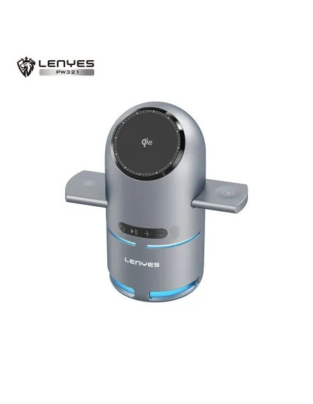 Estación de Carga Robótica Lenyes QI2 15W MagSafe Altavoz Bluetooth y Motores Automáticos