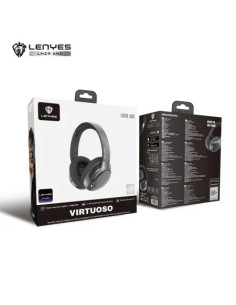 Auriculares de Diadema Bluetooth V5.4 Cancelación Híbrida -35dB Sonido 360° y Modo Transparencia Negro