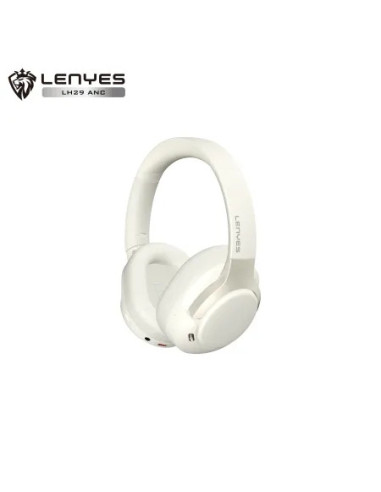 Auriculares De Diadema Bluetooth V5.4 Cancelación Híbrida -35dB Sonido 360° y Modo Transparencia Blanco