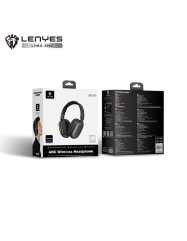 Auriculares de Diadema Bluetooth V6.0 Cancelación de Ruido Activa Autonomía hasta 32h Negro