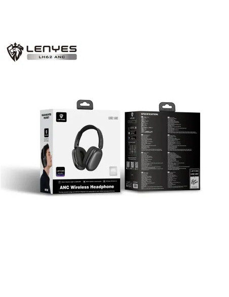 Auriculares de Diadema Bluetooth V6.0 Cancelación de Ruido Activa Autonomía hasta 32h Negro
