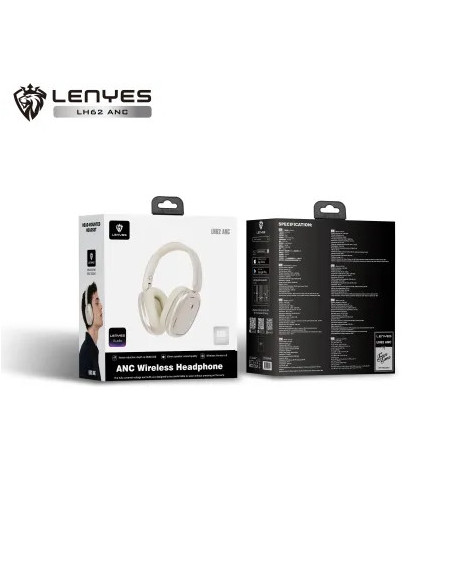Auriculares de Diadema Bluetooth V6.0 Cancelación de Ruido Activa Autonomía hasta 32h Blanco