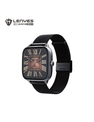 Lenyes AISTAR AI Smartwatch Pantalla HD 1.72" Integración ChatGPT Salud Pro SpO2 y Presión Negro