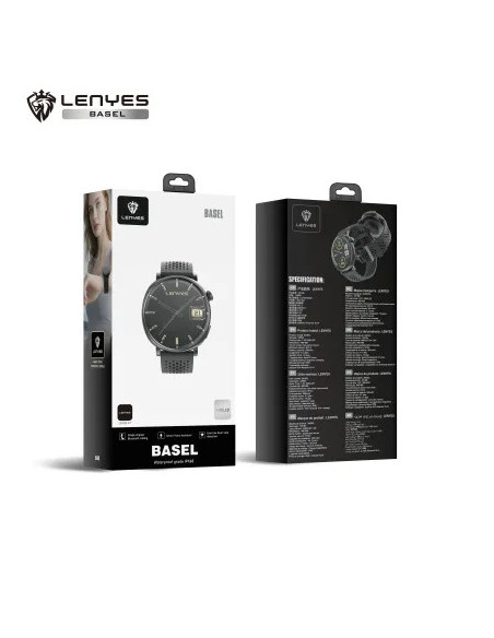 Smartwatch Lenyes BASEL Negro Pantalla AMOLED 1.43" ChatGPT Integrado Llamadas Bluetooth IP68 Negro