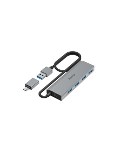 Hama 00200138 hub de interfaz USB 3.2 Gen 1 (3.1 Gen 1) Type-A +