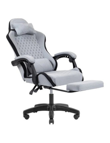 SILLA GAMING MARS GAMING MGC-X ERGONOMICO REPOSAPIES TELA PU SILVER/BLACK