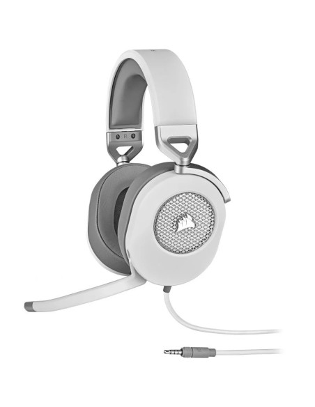 AURICULARES + MICROFONO CORSAIR HS65 USB GAMING HEADSET RGB 7.1 WHITE