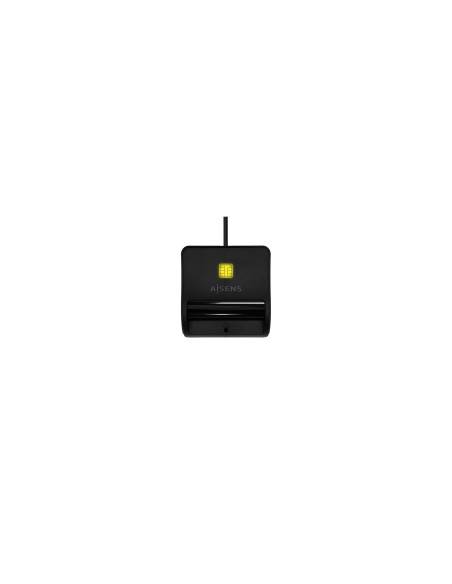 AISENS Lector De Tarjeta Inteligente DNI, USB-C, Negro