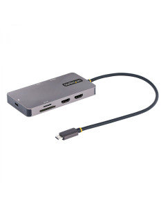 StarTech.com Adaptador Multipuertos USB C 2x HDMI 4K 60Hz, Hub USB-A