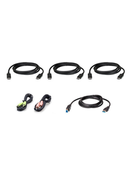ATEN Kit de cable para KVM seguro DisplayPort triple display USB de