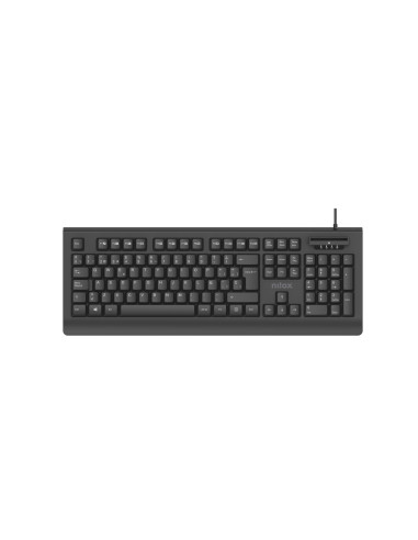 Nilox USB CON LECTOR DNIE SMART CARD teclado QWERTY Español Negro