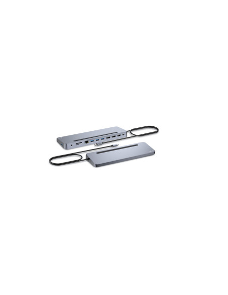 i-tec USB-C Metal Ergonomic 3x 4K Display Docking Station + Power