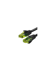 WP WPC-PAT-6AU005BL cable de red Negro, Verde 0,5 m Cat6a U/UTP (UTP)